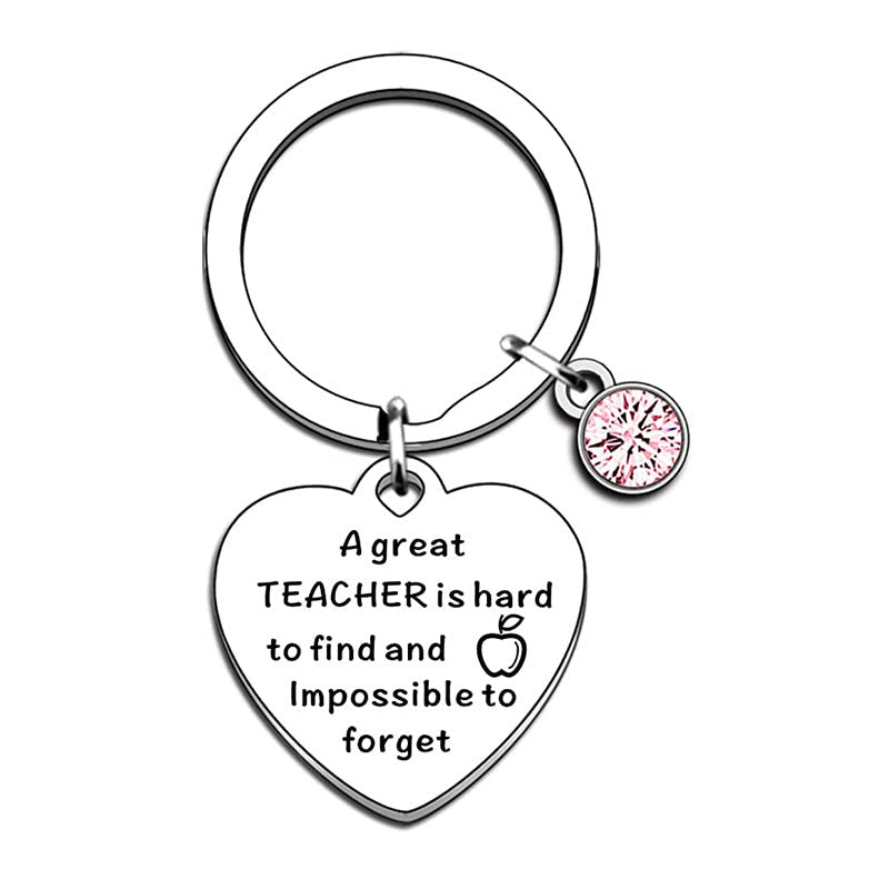 Wholesale Teacher's Day Stainless Steel Keychain Thanksgiving